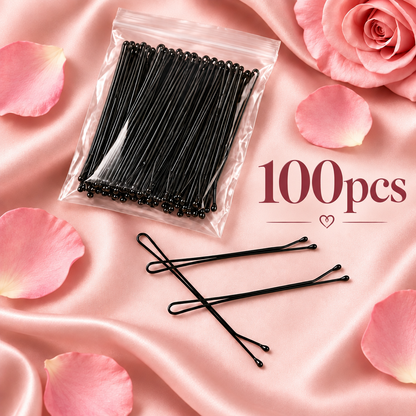 100pcs Clear Pack Bobby Pins