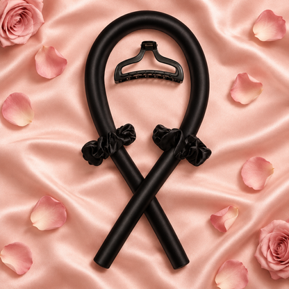 Black Heatless Curl Set