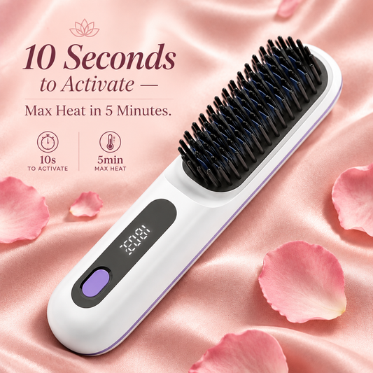 Cordless Straightener Brush — 10s Activate
