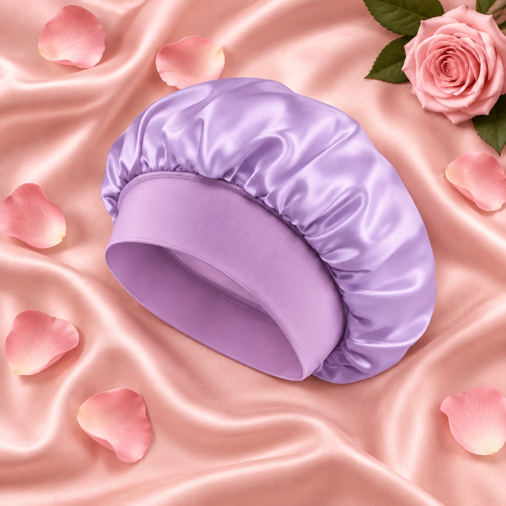 Purple Bonnet Flat Lay