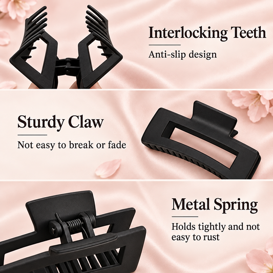 Silk Rosé Hair Clip Features