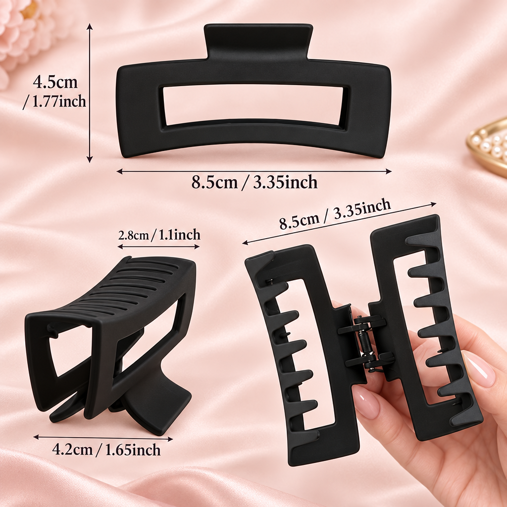 Silk Rosé Hair Clip Size Guide