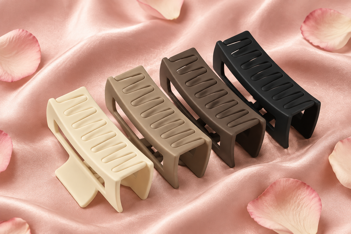 Silk Rosé Hair Clips - 4 Colours